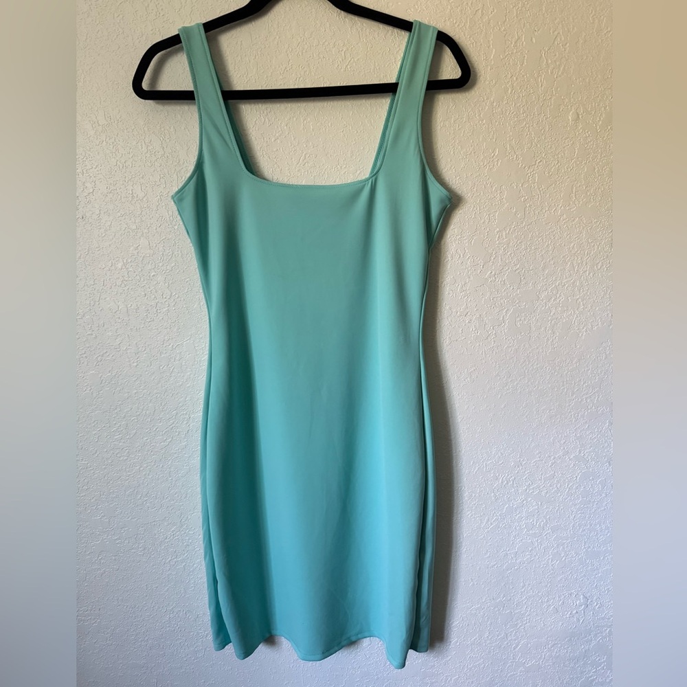Good American Aqua Scuba Modern Tank Mini Dress